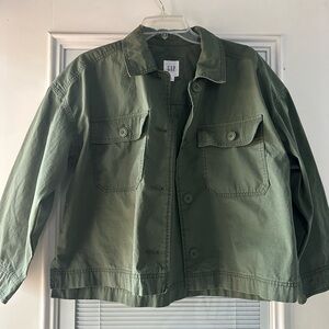 GAP womens Olive Green Jean Jacket